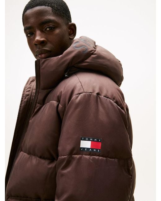 Tommy Hilfiger Brown Water Repellent Relaxed Puffer Jacket for men