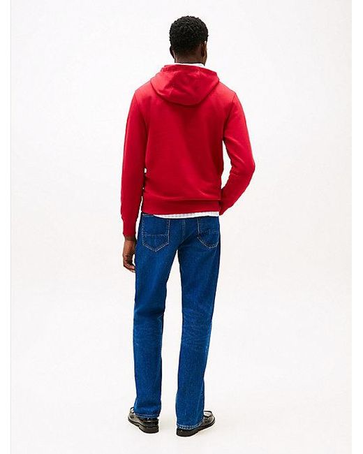 Sudadera Con Capucha Y Logo Tommy Hilfiger de hombre de color Red