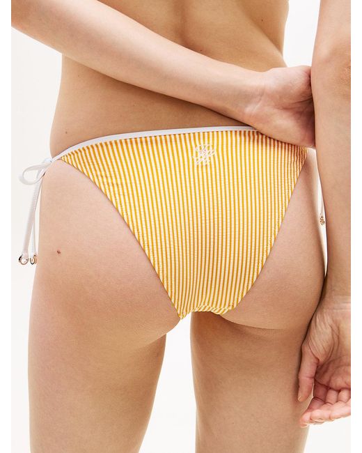 Tommy Hilfiger Natural Essential Seersucker Side Tie Bikini Bottoms