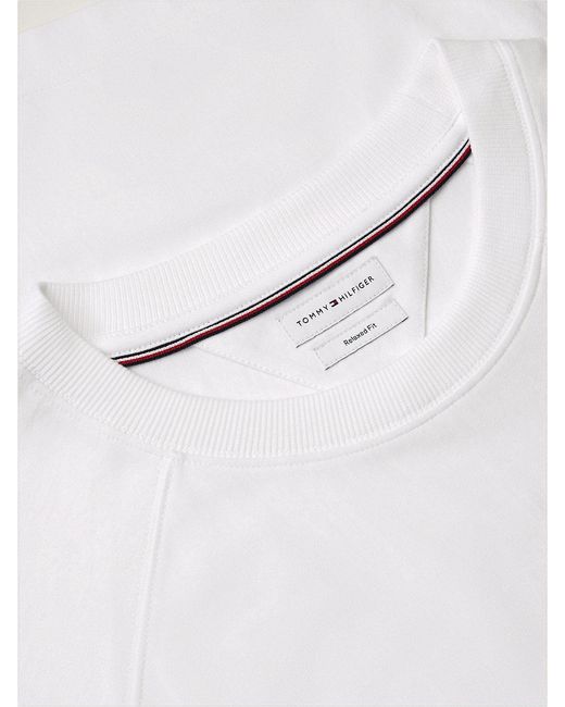 Tommy Hilfiger White Flag Raglan Sleeve Relaxed Jersey T-Shirt for men