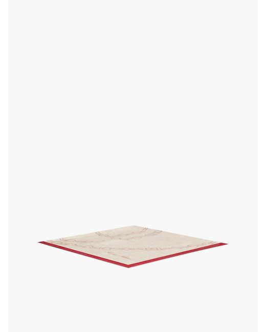 Tommy Hilfiger Red Woven Chain Pure Silk Scarf
