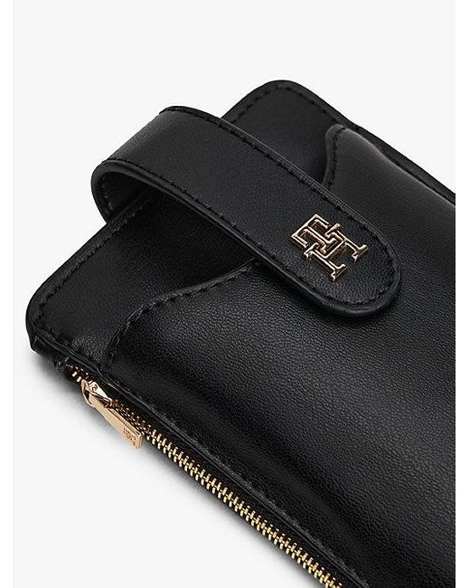 Tommy Hilfiger Black Handytasche Mit Th-Monogramm