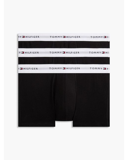 Tommy Hilfiger White 3-Pack Signature Repeat Logo Waistband Trunks for men