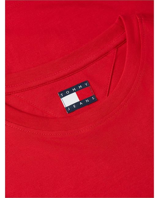 Tommy Hilfiger Red Logo Slim Jersey T-Shirt