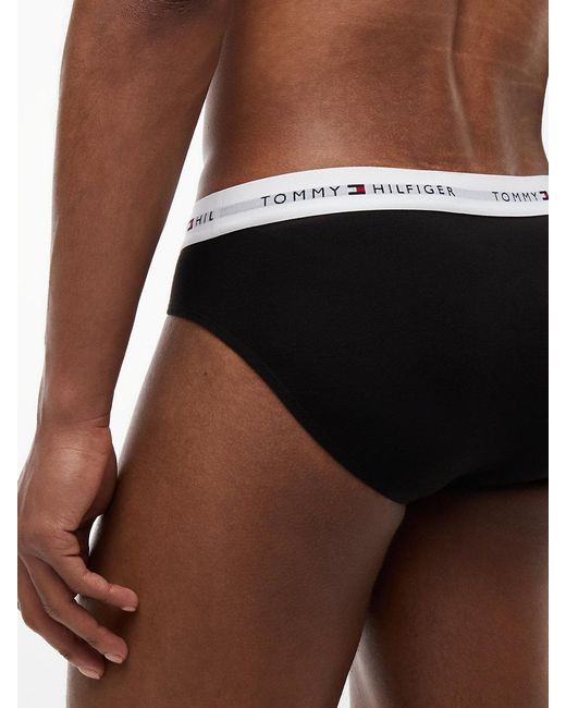 Tommy Hilfiger Black 5-Pack Signature Repeat Logo Briefs for men