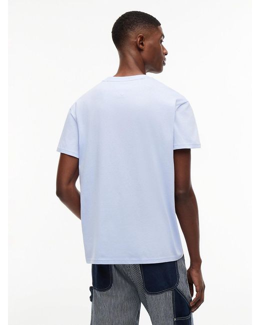 Tommy Hilfiger White Flag Badge Crew Neck T-Shirt for men