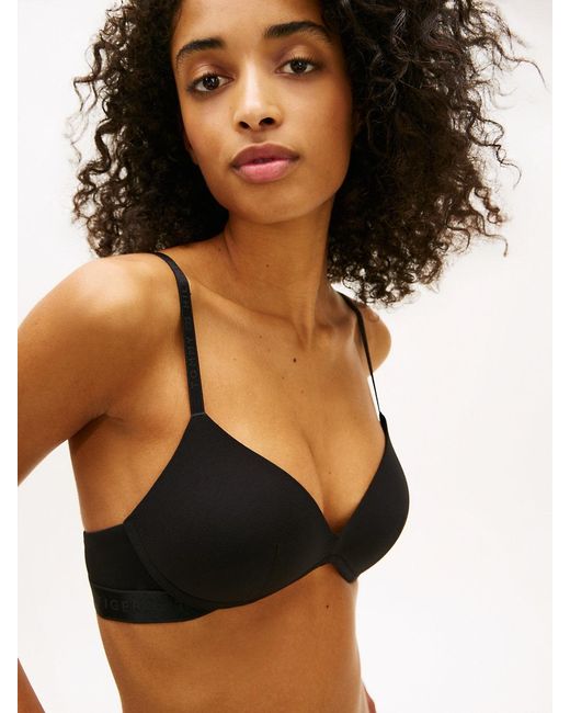 Tommy Hilfiger Orange Repeat Logo Non-Wired Push-Up Bra