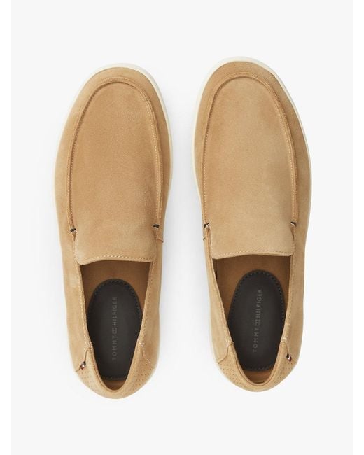 Tommy Hilfiger White Lightweight Suede Loafers for men