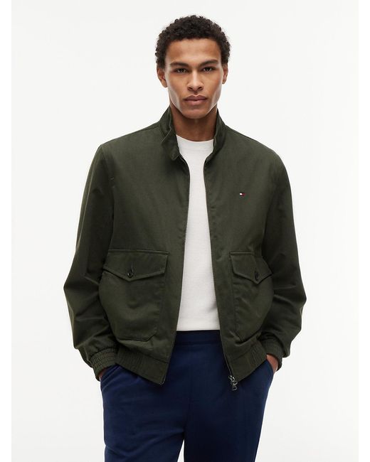 Giacca Con Zip E Patch Logo di Tommy Hilfiger in Green da Uomo