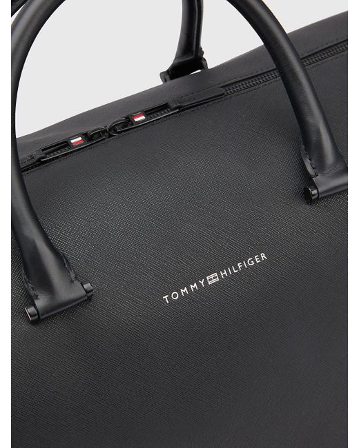 Tommy Hilfiger Th Business Leather Duffel Bag in Black for Men