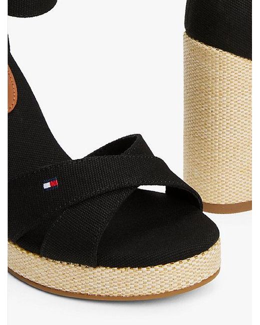 Tommy Hilfiger Natural Espadrilles-Sandale Mit Hohem Keilabsatz