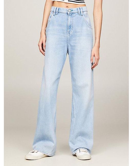 Tommy Hilfiger Classics Daisy Low Rise baggy Mom Jeans in het Blue