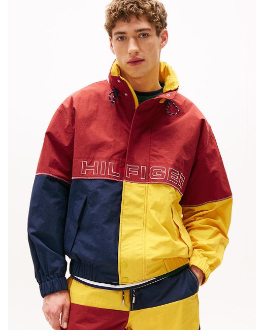 Tommy Hilfiger Orange Hilfiger Sailing Colour-blocked Regatta Jacket for men