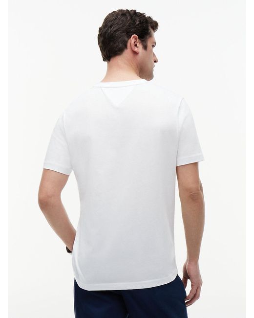 Tommy Hilfiger White Logo Graphic Jersey T-Shirt for men