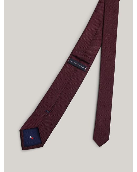 Tommy Hilfiger Purple Woven Silk Tie for men