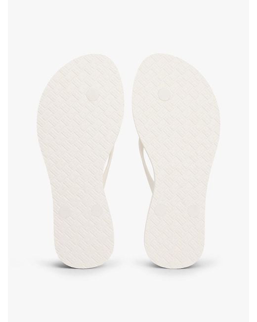 Tommy Hilfiger Natural Chic Enamel Flag Flip-flops