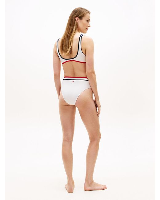 Tommy Hilfiger Natural Classic Contrast Slim Bralette Bikini Top