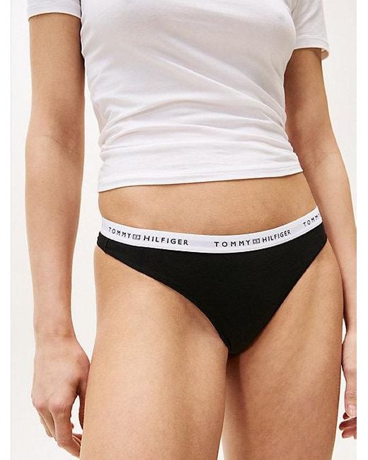 Tommy Hilfiger White String Mit Logomuster-Taillenbund