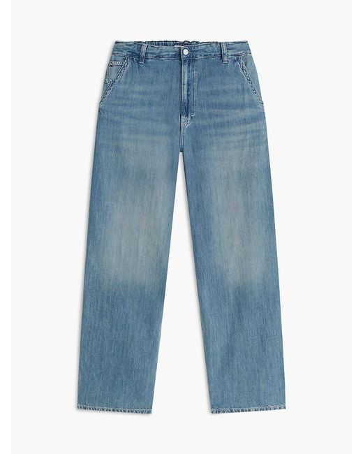 Tommy Hilfiger Blue Theo Faded Loose Jeans With Linen for men