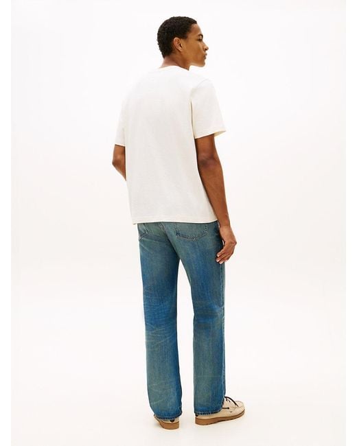 Tommy Hilfiger White Pocket Relaxed Mesh Jersey T-Shirt for men
