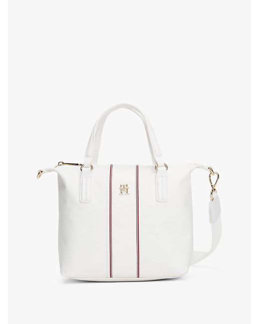 Tommy Hilfiger White S Poppy Small Tote
