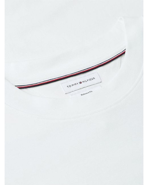 Tommy Hilfiger Blue Logo Colour-Blocked Relaxed T-Shirt for men