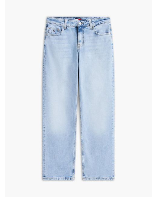 Tommy Hilfiger Blue Faded Low Rise Straight Leg Jeans