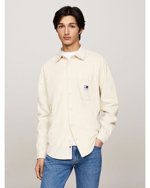 Tommy Hilfiger Natural Corduroy Relaxed Shirt for men