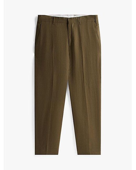 Tommy Hilfiger Regular Fit Broek Van Puur Linnen in het Natural voor heren