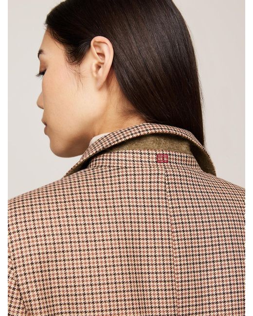 Tommy Hilfiger Natural Check Single Breasted Blazer