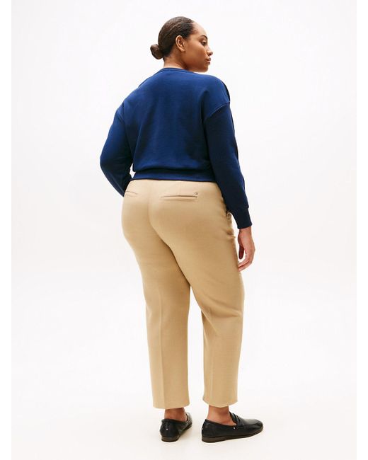 Felpa Curve Con Scollatura A Barca di Tommy Hilfiger in Blue
