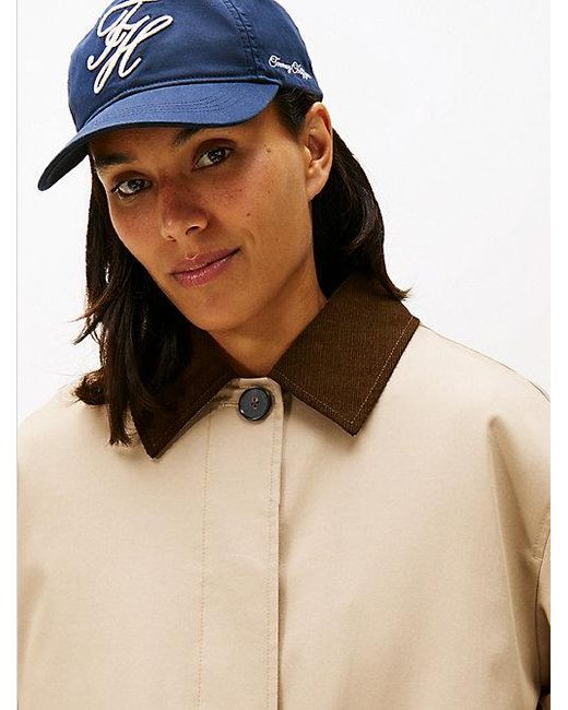 Tommy Hilfiger Waterafstotende 2-In-1 Jas Van Twill in het Natural