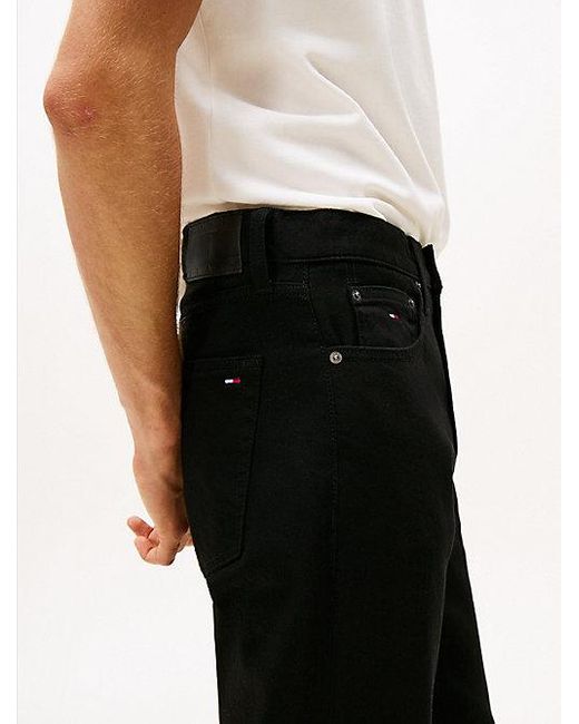 Tommy Hilfiger Otis Overdyed Zwarte Straight Fit Jeans in het Black voor heren