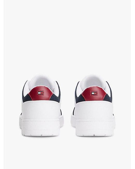 Tommy Hilfiger Basketbalsneaker Met Fijne Profielzool En Leer in het White voor heren