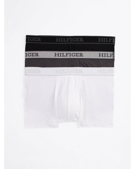 Tommy Hilfiger Blue 3-pack Hilfiger Monotype Repeat Logo Trunks for men