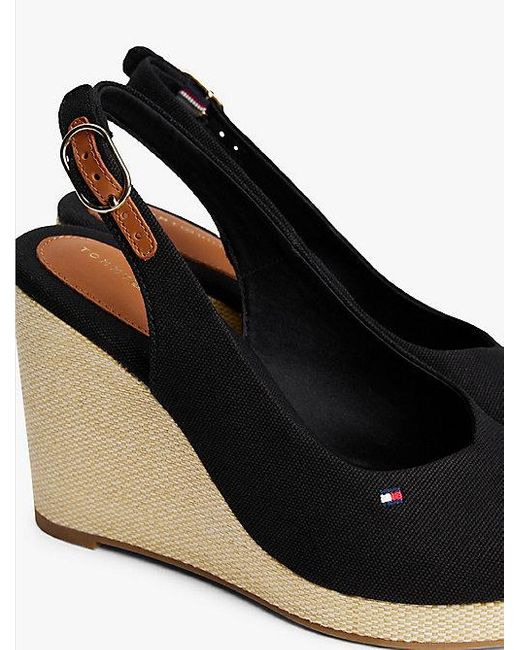 Tommy Hilfiger Natural Slingback-Espadrille Mit Keilabsatz