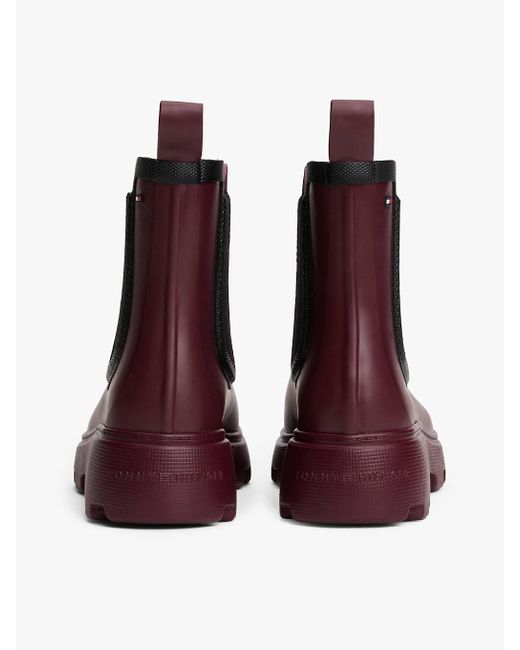 Bottines De Pluie Fourrées À Semelle Crantée Tommy Hilfiger en coloris Purple