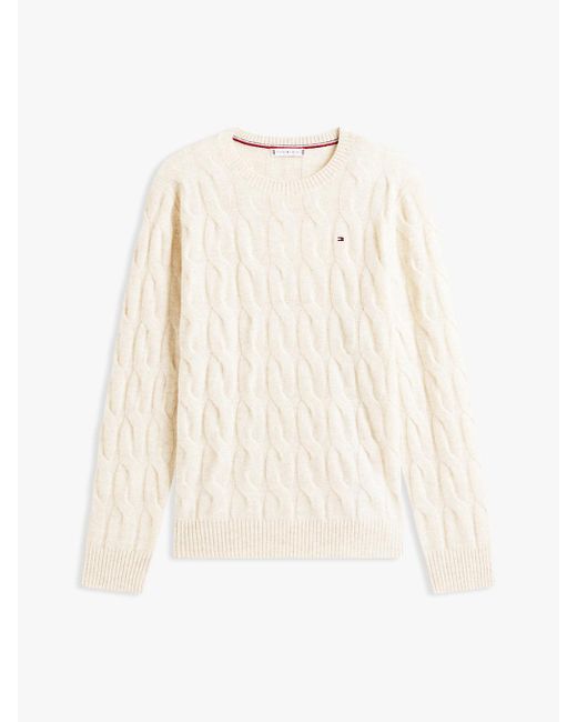 Pullover Curve di Tommy Hilfiger in White