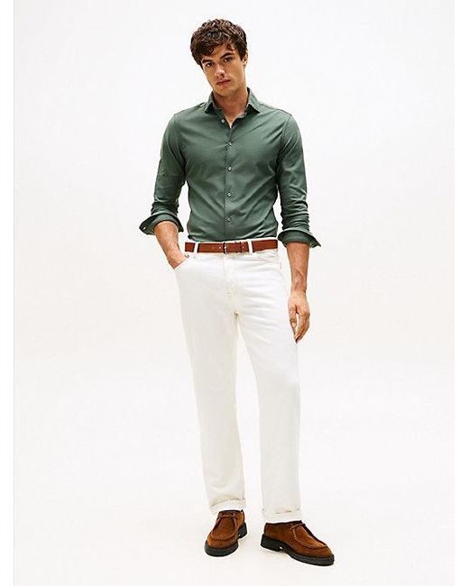 Tommy Hilfiger Performance Smart Casual Slim Fit Overhemd in het Green voor heren