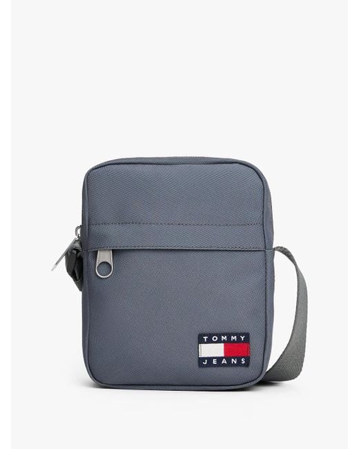 Tommy Hilfiger Blue Essential Repeat Logo Crossbody Reporter Bag for men