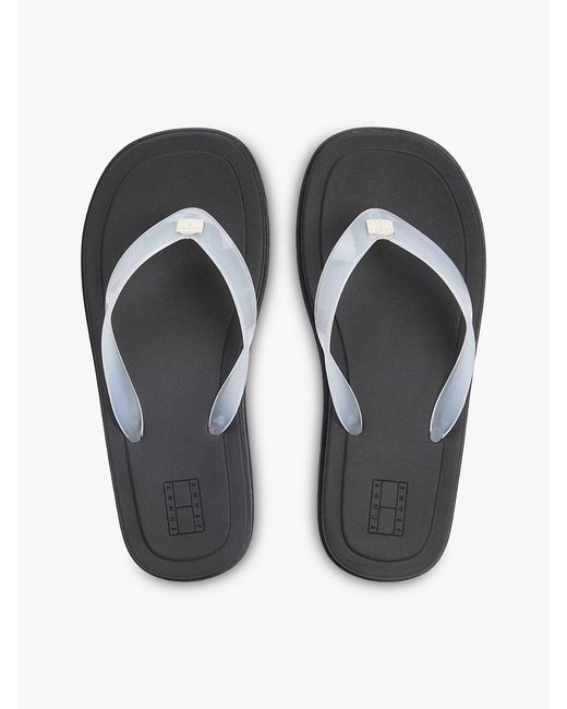 Tommy Hilfiger White Jelly Cleat Wedge Flip-Flops