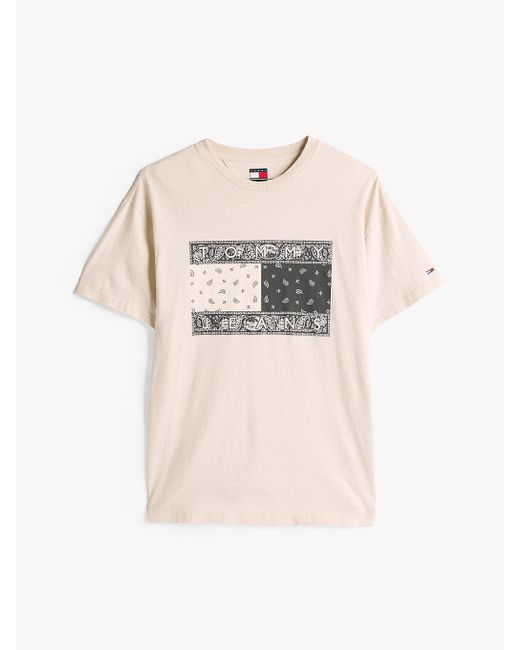 T-Shirt Décontracté À Logo Motif Cachemire Tommy Hilfiger pour homme en coloris Natural