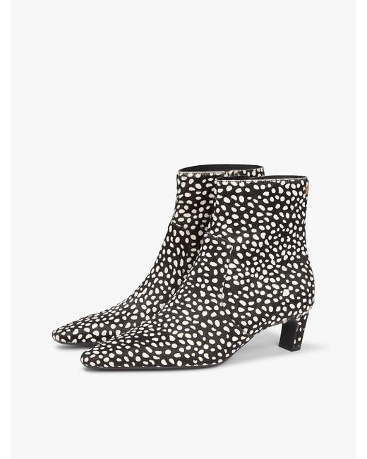 Tommy Hilfiger White Snow Leopard Print Ankle Boots