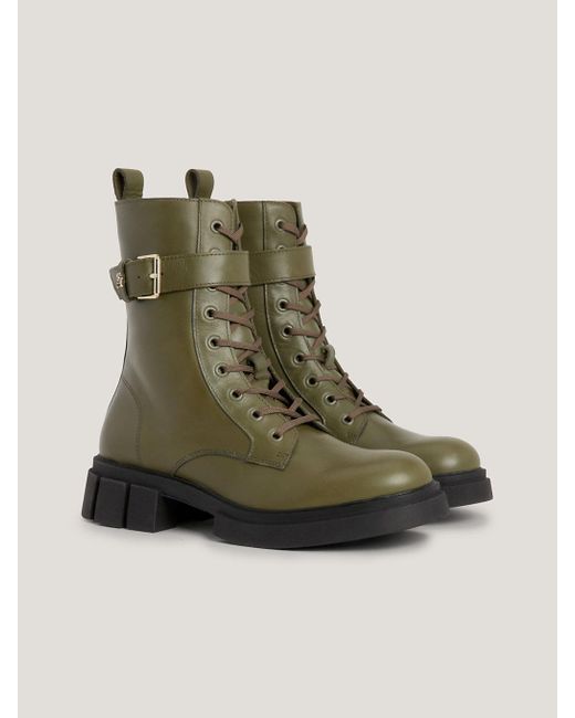 Tommy hilfiger outlet green boots