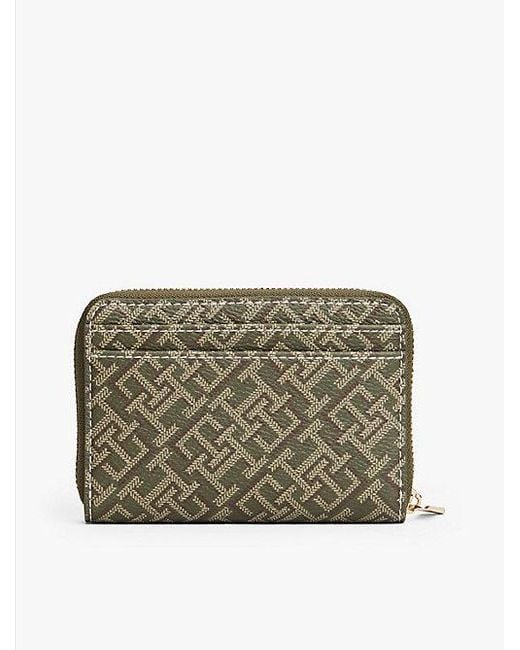 Tommy Hilfiger Portemonnee Met Rits En Th-Monogram in het Multicolor