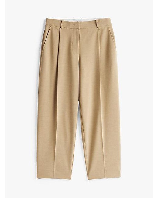 Tommy Hilfiger Cropped Broek Met Tapered Fit in het White