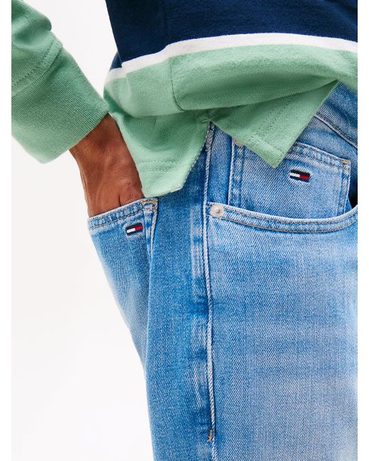 Jeans Ryan Slim Fit Sbiaditi Dritti da Uomo di Tommy Hilfiger in
