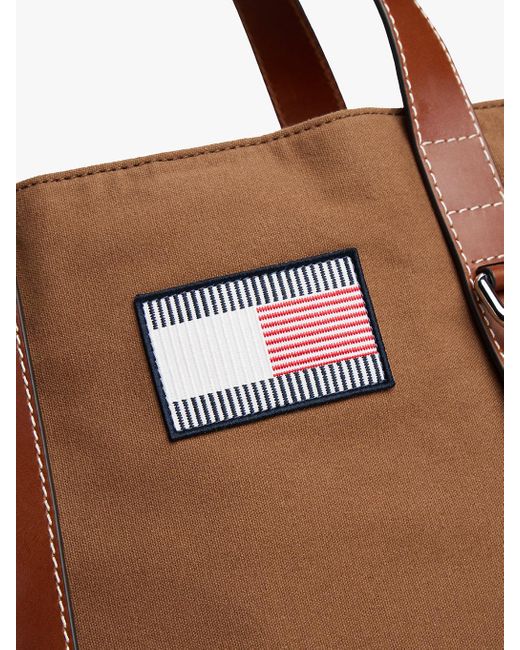 Tommy Hilfiger Brown The Runway Collection Canvas Tote Bag for men