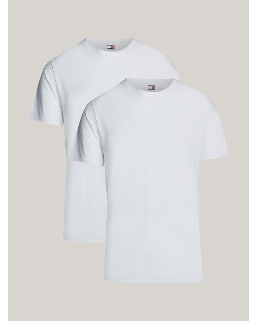 Lot de 2 T-shirts Heritage Essential à badge Tommy Hilfiger pour homme en coloris White