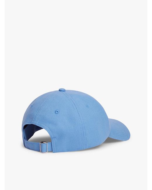 Tommy Hilfiger Blue Wavy Flag Canvas Baseball Cap